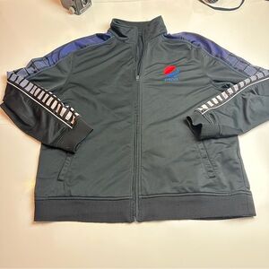 Vintage Pepsi Track Jacket Black Purple | Y2K Athletic Zip | Men’s XL